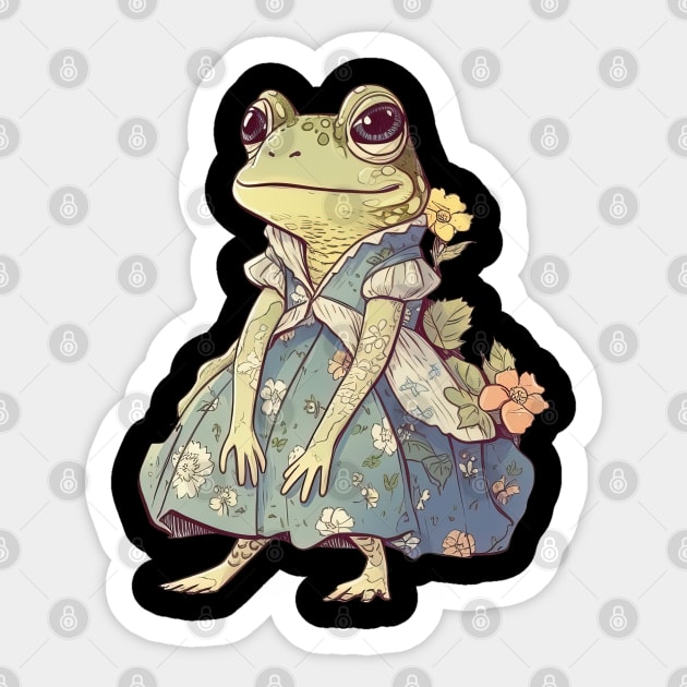 Girl Frog Wear Dress Sticker by Schalag Dunay Artist